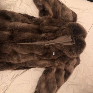 Long vintage fur coat